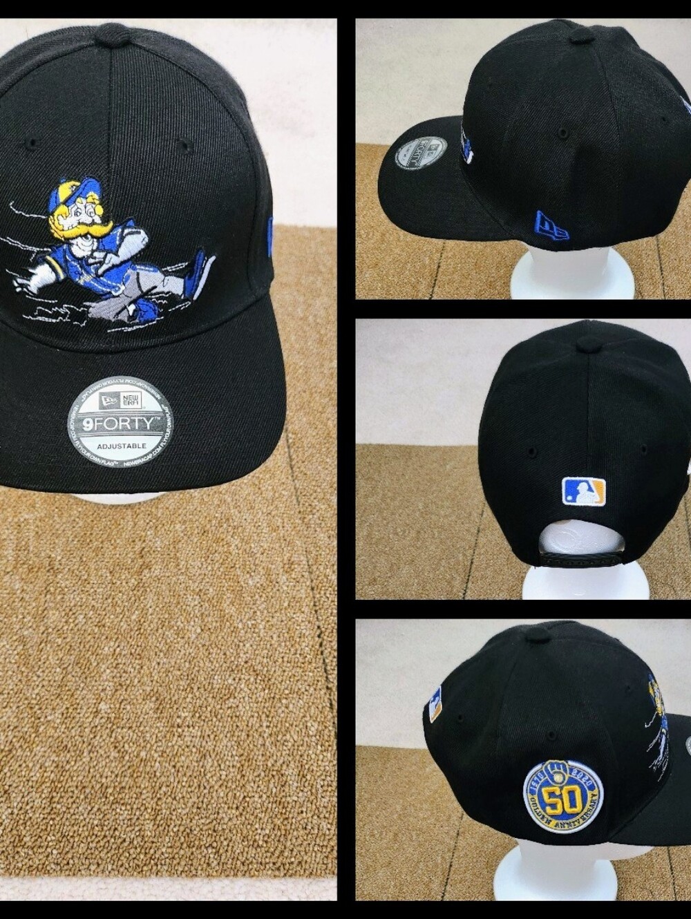 MILWAUKEE BREWERS MLB BASEBALL SNAPBACK HAT.